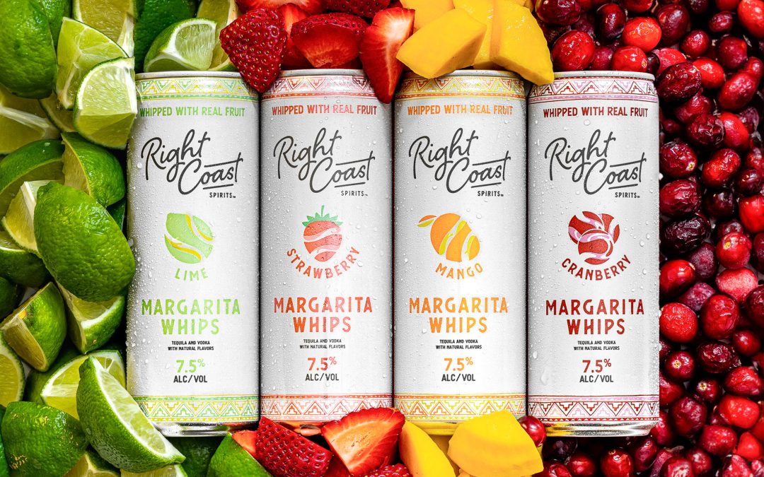 Right Coast Spirits Expands Canned Cocktail Line: Margarita Whips, Whipped with Real Fruit and Real Tequila